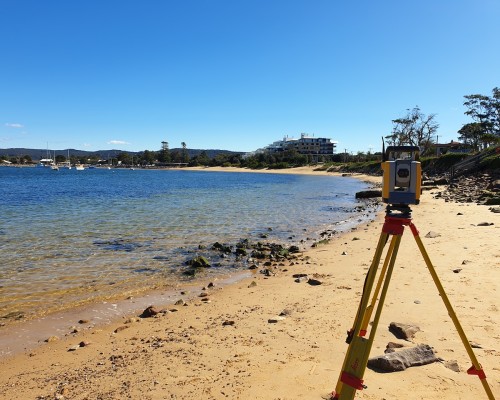 Beach erosion survey at Ettalong